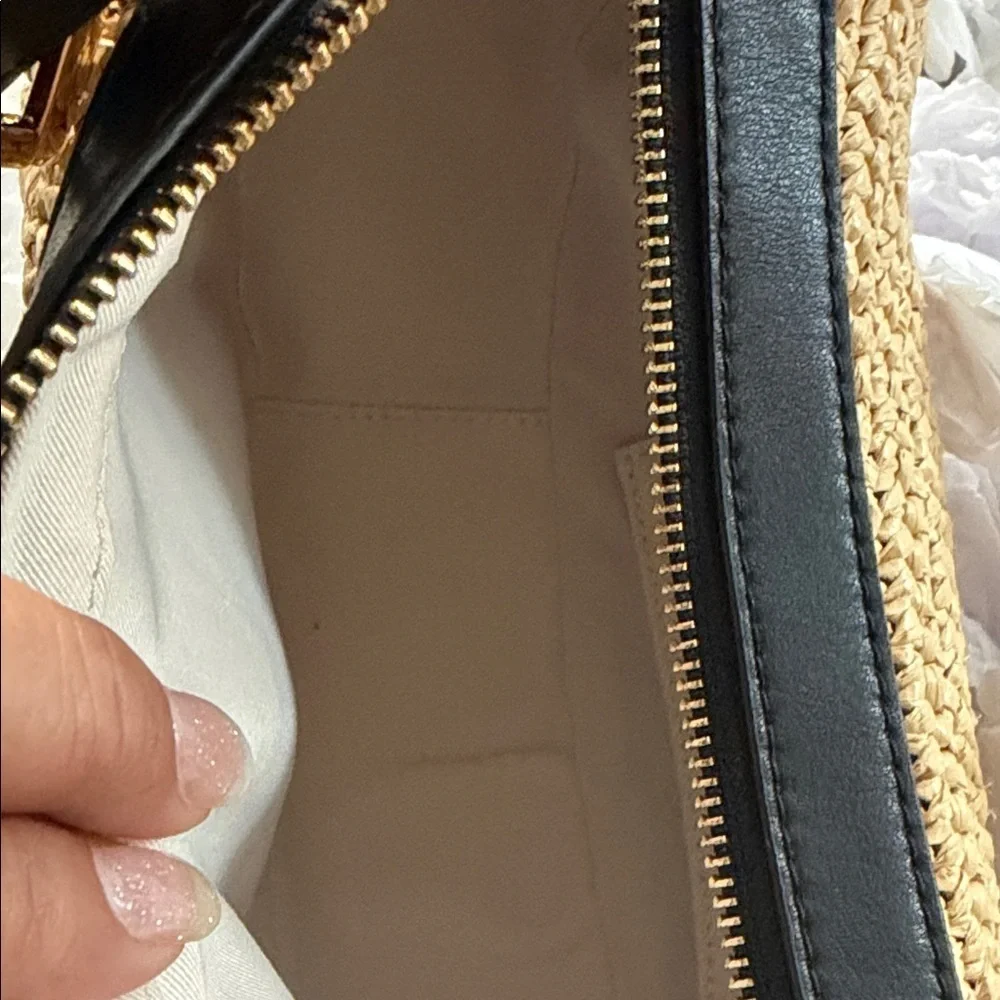 Michael Kors Black and Tan Shoulder Bag